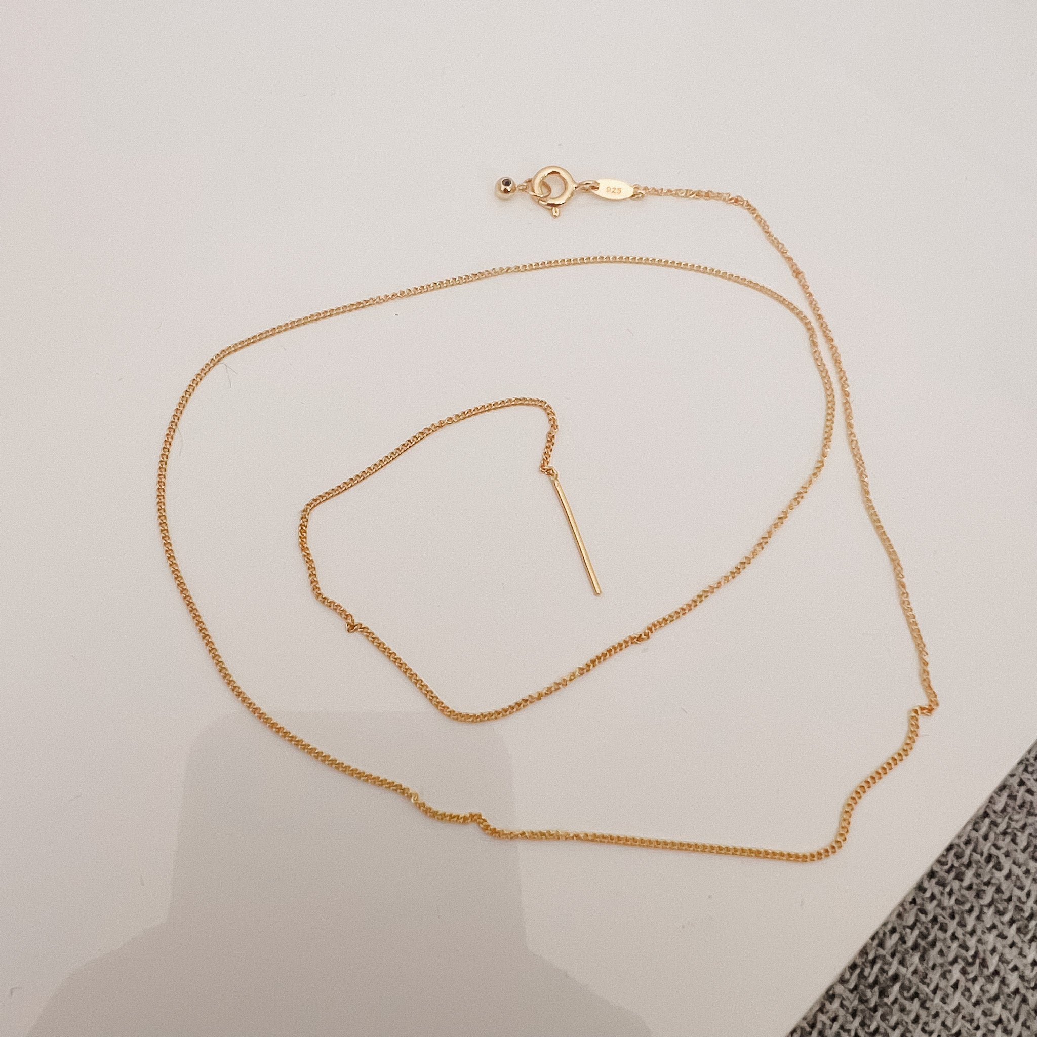 Adjustable Threader Necklace - 18K Gold Vermeil - Armed Jewels